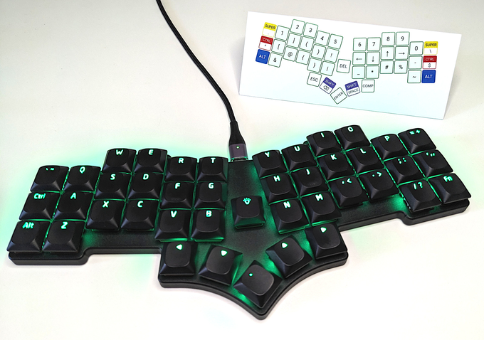 Learning touch typing on the ADM42