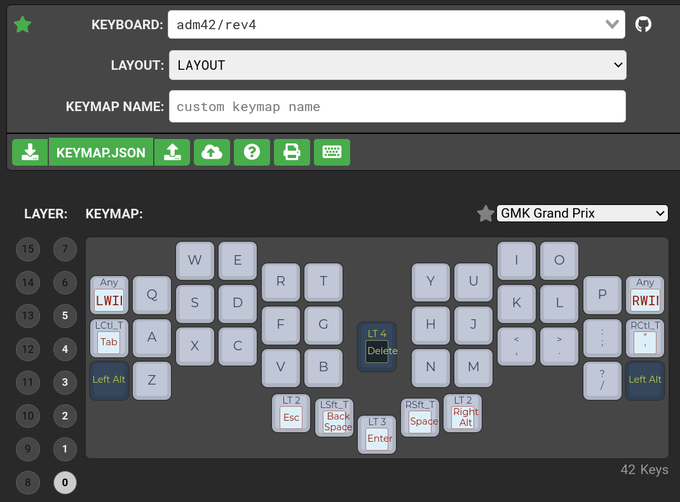 ADM42 QMK Configurator